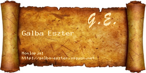 Galba Eszter névjegykártya
