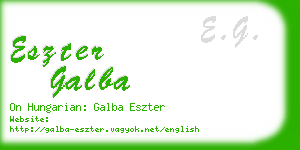 eszter galba business card